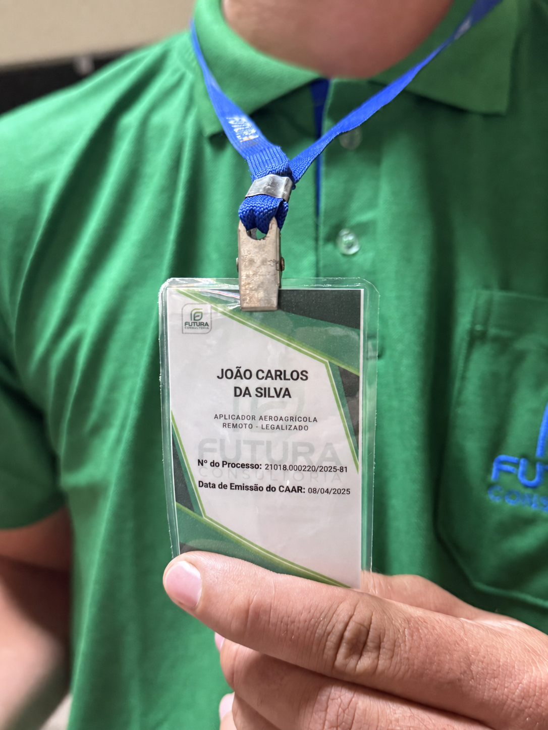 Exemplo de carteirinha de conclusão do Curso CAAR da Futura Consultoria
